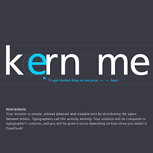 「文字詰め」をゲーム感覚で勉強できる『Kern Type』