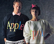 あのApple社が80年代に展開していたアパレルラインのカタログ画像